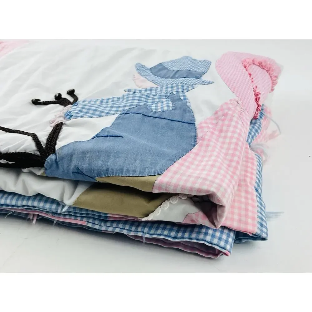 Vintage Girl Bonnet Sunbonnet Baby Quilt Horse 3D Handmade Hearts Sue Boy Riding